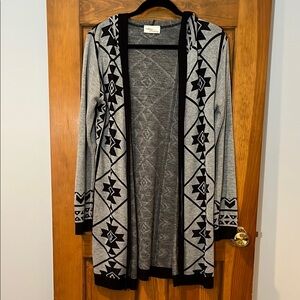 Allison Brittney Open Front Cardigan Hoodie
